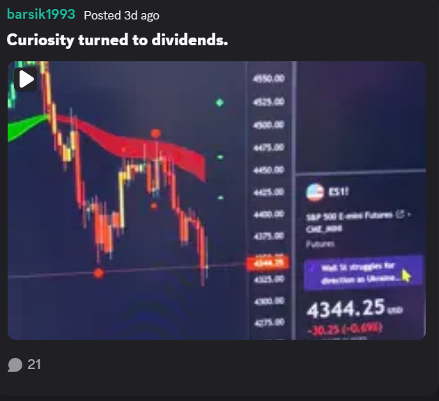 Community member barsik1993 , curiosity turned to dividends