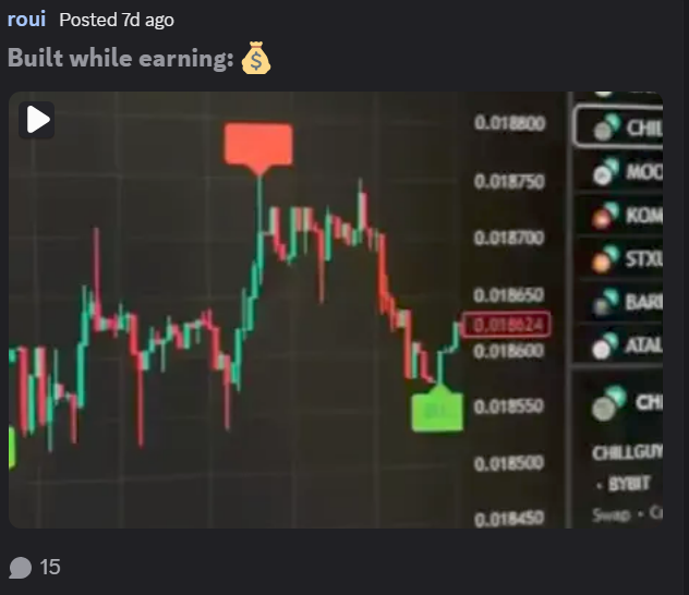 Community member roui , built while earning